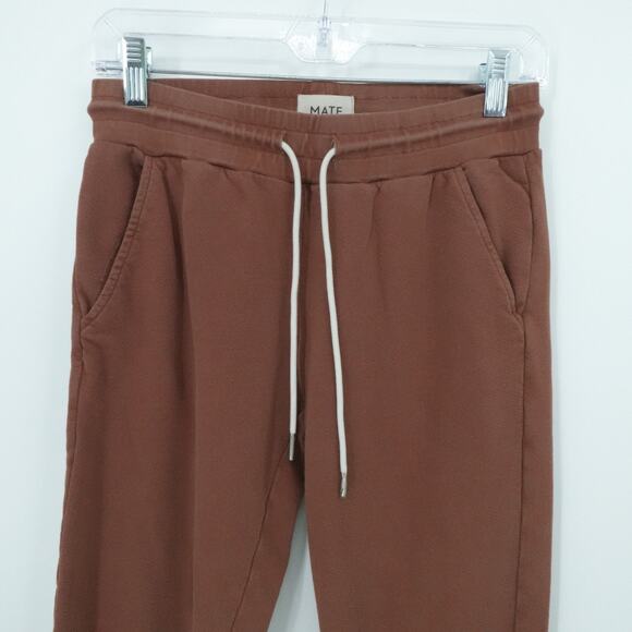 Mate The Label Organic Cotton Terry Classic Joggers Sweatpant Taupe Women‎ XS - Picture 9 of 13